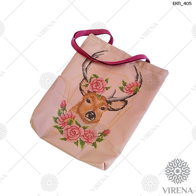 DIY kit for shopper bag kit "Deer in flowers"