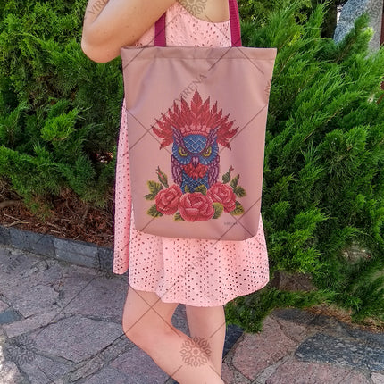 DIY kit for shopper bag kit "Owl Chief"