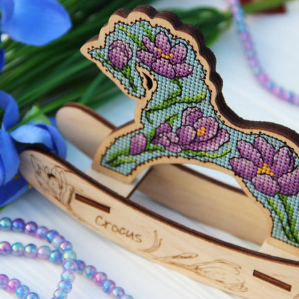🎠 DIY Counted Cross Stitch Kit Rocking Horse "Crocus"