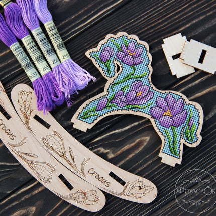 🎠 DIY Counted Cross Stitch Kit Rocking Horse "Crocus"