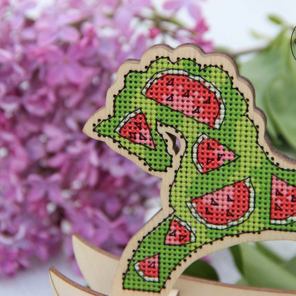 🎠 DIY Counted Cross Stitch Kit Rocking Horse "Watermelon"