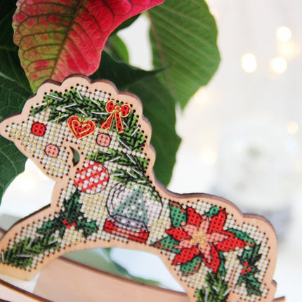 🎠 DIY Counted Cross Stitch Kit Rocking Horse "Winter"