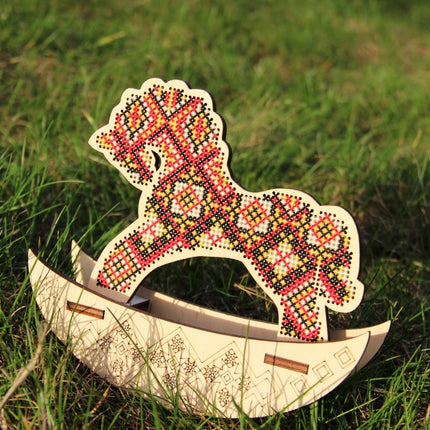 🎠 DIY Counted Cross Stitch Kit Rocking Horse "Easter egg"