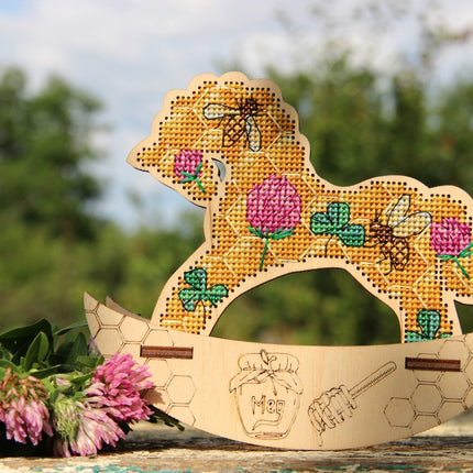 🎠 DIY Counted Cross Stitch Kit Rocking Horse "Honey"