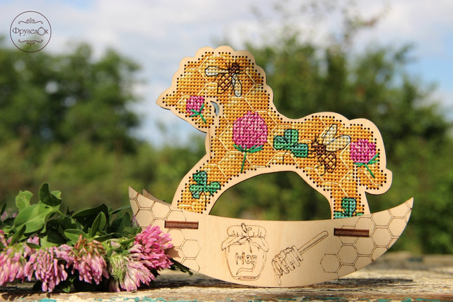 🎠 DIY Counted Cross Stitch Kit Rocking Horse "Honey"
