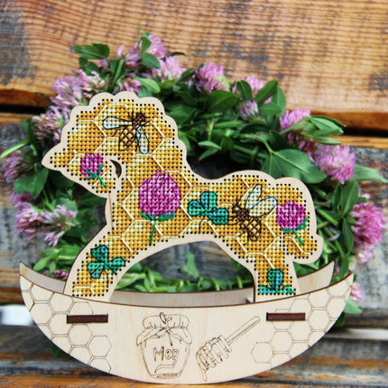 🎠 DIY Counted Cross Stitch Kit Rocking Horse "Honey"