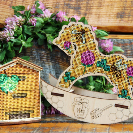 🎠 DIY Counted Cross Stitch Kit Rocking Horse "Honey"