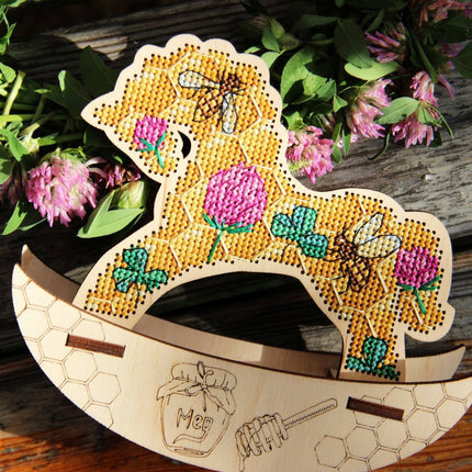 🎠 DIY Counted Cross Stitch Kit Rocking Horse "Honey"