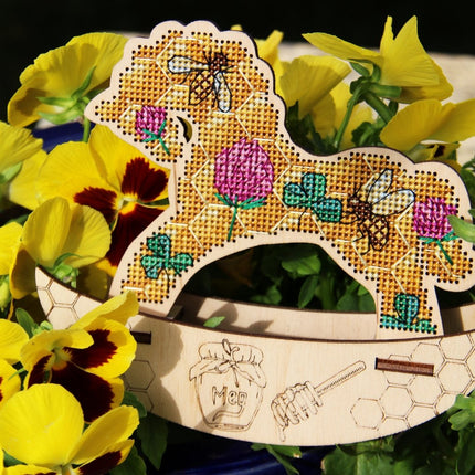 🎠 DIY Counted Cross Stitch Kit Rocking Horse "Honey"