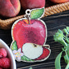 DIY Cross stitch kit on wood "Apple" 4.3x3.1 in / 11.0x8.0 cm