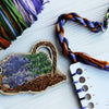 DIY Cross stitch kit on wood "Lavender" 3.9x3.1 in / 10.0x8.0 cm