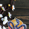 DIY cross stitch kit on wood "Snake", Christmas tree toy