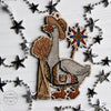 DIY Cross stitch kit on wood "Hrytsko" 5.3x3.5 in / 13.5x9.0 cm