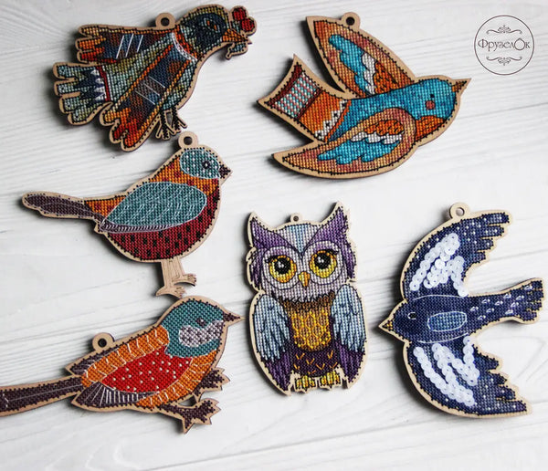 DIY Cross stitch kit on wood 