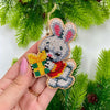 Christmas Bead Embroidery Kit "Chinese Zodiac Animal Calendar" Set 12 pcs Christmas tree toys