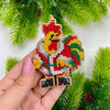 Christmas Bead Embroidery Kit "Chinese Zodiac Animal Calendar" Set 12 pcs Christmas tree toys
