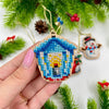 Christmas Bead Embroidery Kit Christmas toys Set 5 pcs Christmas tree toys