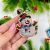 Christmas Bead Embroidery Kit Christmas toys Set 5 pcs Christmas tree toys