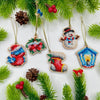 Christmas Bead Embroidery Kit Christmas toys Set 5 pcs Christmas tree toys