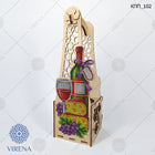 DIY Bottle Holder Kit, Bead embroidery on wood craft kit