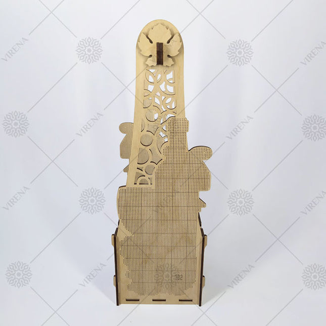 DIY Bottle Holder Kit, Bead embroidery on wood craft kit