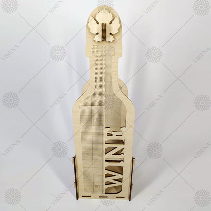 DIY Bottle Holder Kit, Bead embroidery on wood craft kit