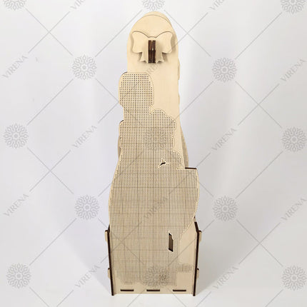 DIY Bottle Holder Kit, Bead embroidery on wood craft kit