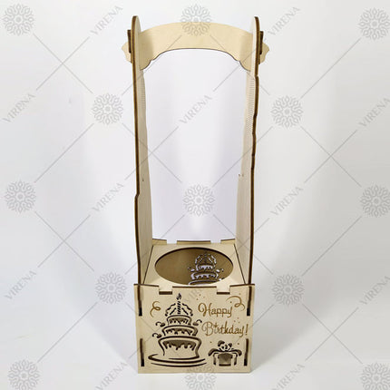 DIY Bottle Holder Kit, Bead embroidery on wood craft kit