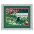 DIY Cross stitch kit with a printed canvas "Spring bridge"