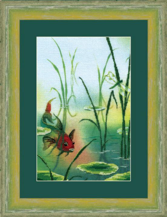 DIY Cross stitch kit with a printed canvas 