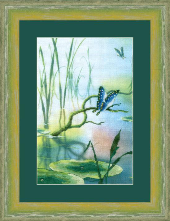 DIY Cross stitch kit with a printed canvas 