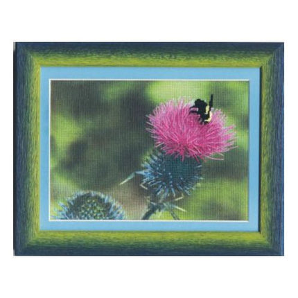 DIY Cross stitch kit with a printed canvas "Wasp"