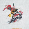 DIY Cross stitch kit with a printed canvas "Spring birds"