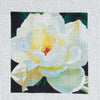 DIY Cross stitch kit with a printed canvas "White Rose"