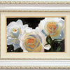 DIY Cross stitch kit with a printed canvas "White Rose"