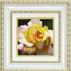 DIY Cross stitch kit with a printed canvas "Tea rose"