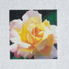 DIY Cross stitch kit with a printed canvas "Tea rose"