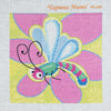 DIY Cross stitch kit with a printed canvas "Dragonfly"