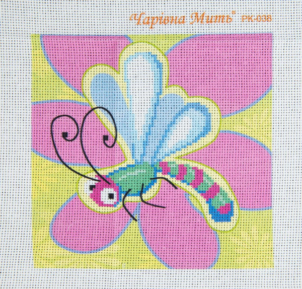 DIY Cross stitch kit with a printed canvas 