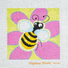 DIY Cross stitch kit with a printed canvas "Bee"