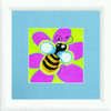 DIY Cross stitch kit with a printed canvas "Bee"