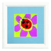 DIY Cross stitch kit with a printed canvas "Ladybug"