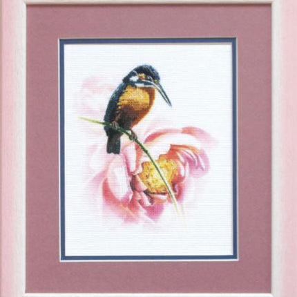 DIY Cross stitch kit with a printed canvas "Halcyon"