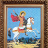 DIY Cross stitch kit with a printed canvas "Saint George"