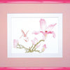 DIY Cross stitch kit with a printed canvas "Magnolia"