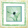 DIY Cross stitch kit with a printed canvas "Dragonfly"