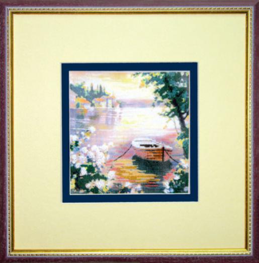 DIY Cross stitch kit with a printed canvas 