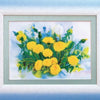 DIY Cross stitch kit with a printed canvas "Dandelions"