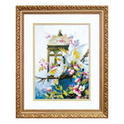 DIY Cross stitch kit with a printed canvas 