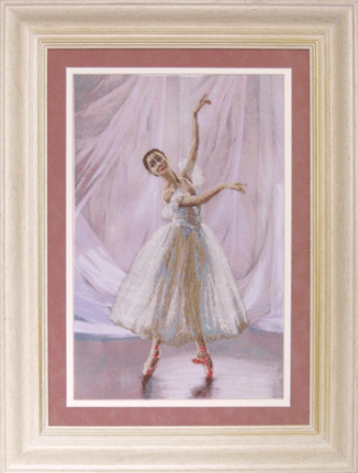 DIY Cross stitch kit with a printed canvas "Debut"